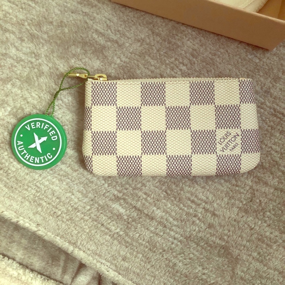 Louis Vuitton Key Pouch Damier Azur White/Blue